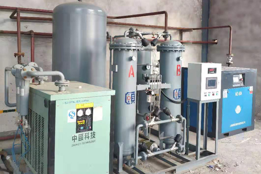 2019年11月宁夏石嘴山某化工厂制氮装置安装完成待开机